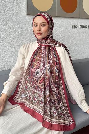 شال زرشکی زنانه lamelif - کد 931241336