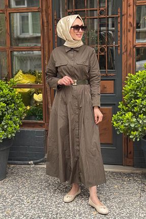 لباس حجاب خاکی زنانه رگولار Scl - کد 931256887