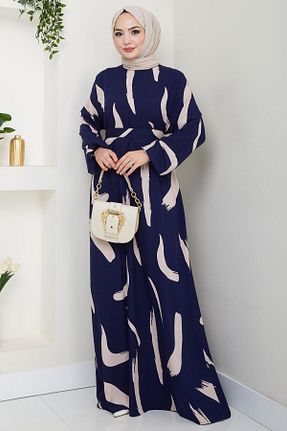 لباس حجاب سرمه ای زنانه رگولار hafsamina - کد 931245733