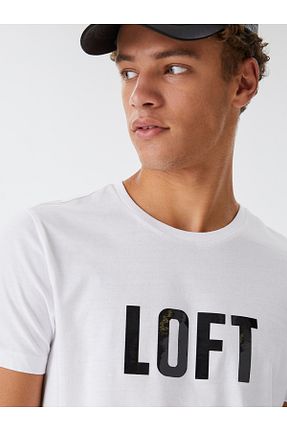 تیشرت سفید مردانه رگولار Loft - کد 350754905