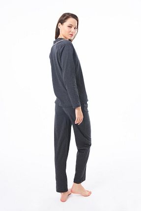 ست لباس راحتی طوسی زنانه ساده Cottonhill - کد 931250278
