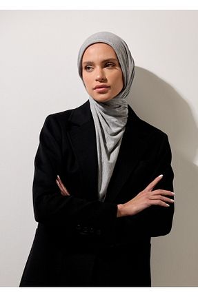 شال طوسی زنانه پنبه ای RABIAZ - کد 931257813