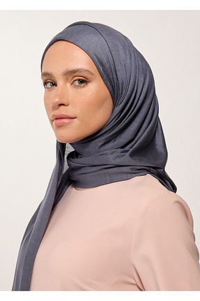 شال طوسی زنانه پنبه ای RABIAZ - کد 931257085