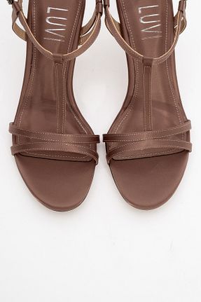کفش مجلسی قهوه ای زنانه پارچه ای luvishoes - کد 931257992
