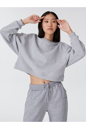 سوئیشرت طوسی زنانه ساده Loft - کد 364884589