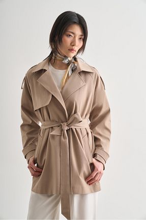 ترنچکت بژ زنانه بدون آستر Mizalle - کد 931262577