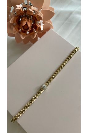 دستبند استیل (فولاد) زرد زنانه استیل (فولاد) ZEYCE - کد 931293496