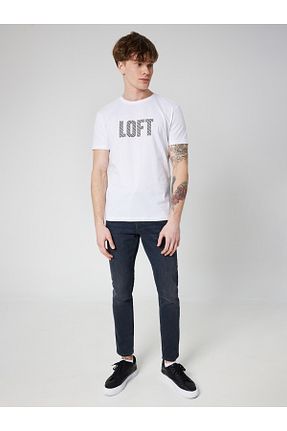 تیشرت سفید مردانه رگولار Loft - کد 655413349