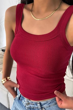 بلوز زرشکی زنانه ساده Butik Gardrop - کد 931287331