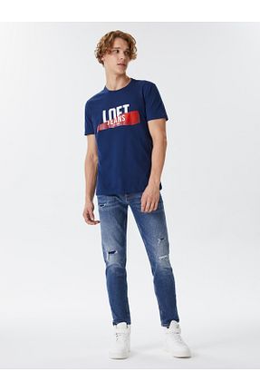 شلوار آبی مردانه پارچه Loft - کد 348395101
