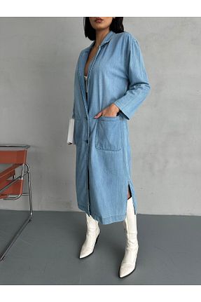 کت آبی زنانه اورسایز BPF - کد 931287384