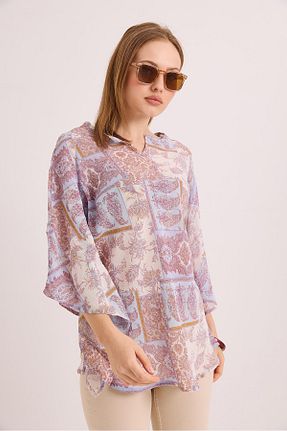 بلوز سفید زنانه طرح دار Raneel Kazançlı Alışveriş - کد 931288179