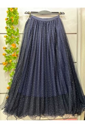 دامن سرمه ای زنانه پارچه THULIA - کد 931304642