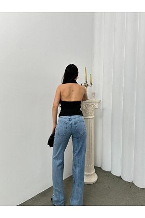شلوار جین آبی زنانه پاچه پهن Coral - کد 931304565
