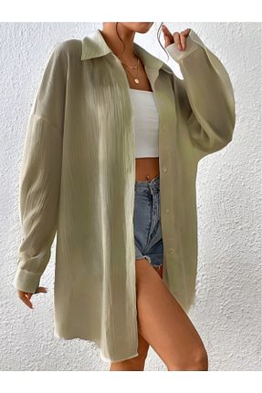 پیراهن خاکی زنانه اورسایز MOONBULL - کد 931304490