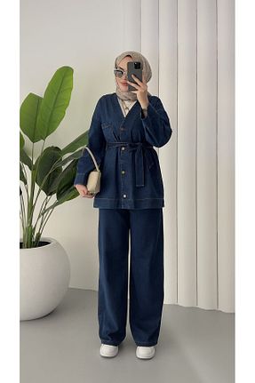ست بالاتنه و پائین تنه سرمه ای زنانه جین Molly Nelly - کد 897437709