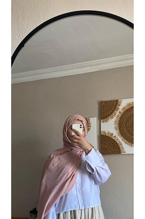 شال صورتی زنانه پنبه ای Style vibe - کد 754491274