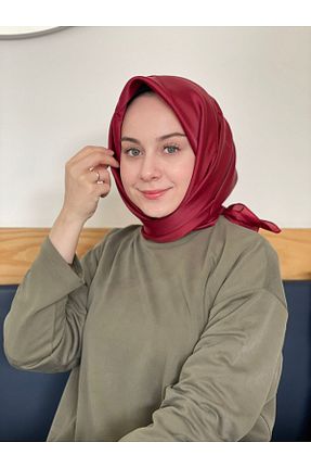 روسری قرمز پلی استر Siyane - کد 931306369