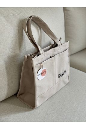 کیف دوشی سرمه ای زنانه پارچه ای BAGLOVİS - کد 847358022