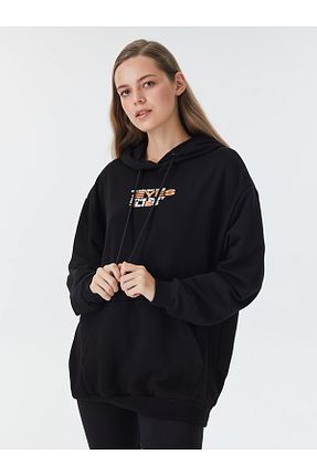 سوئیشرت مشکی زنانه ساده Loft - کد 388873947