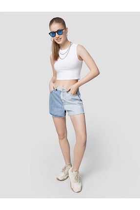 شلوارک و برمودا آبی زنانه رگولار Loft - کد 673830659