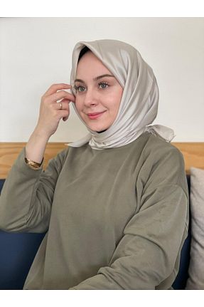 روسری طوسی پلی استر Siyane - کد 879211885