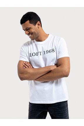 تیشرت سفید مردانه رگولار Loft - کد 809186238