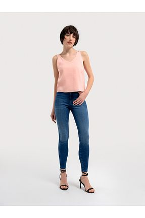 بلوز صورتی زنانه ساده Loft - کد 809186589