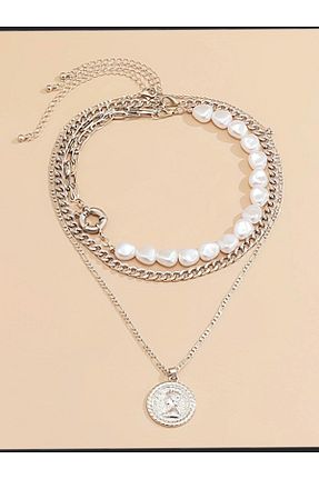 گردنبند جواهر طوسی زنانه مروارید BaublesNme - کد 931326645