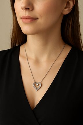 گردنبند استیل ( فولاد ) طوسی زنانه استیل (فولاد) Tasarım - کد 931327889