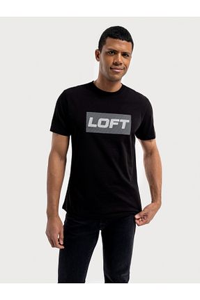 تیشرت مشکی مردانه رگولار Loft - کد 808779038