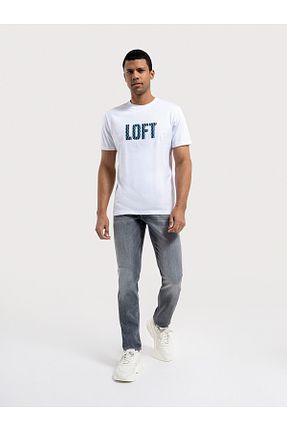 تیشرت سفید مردانه اورسایز Loft - کد 828669741