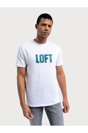 تیشرت سفید مردانه اورسایز Loft - کد 828669741