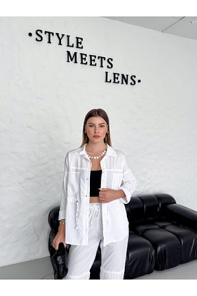 ست بالاتنه و پائین تنه سفید زنانه بافتنی SOLİS MODA - کد 931334151