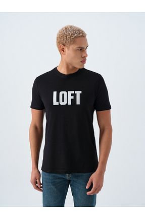 تیشرت مشکی مردانه رگولار Loft - کد 922270557