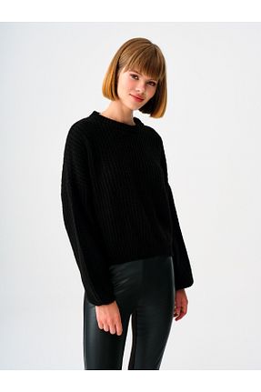 پلیور مشکی زنانه ساده Loft - کد 866844075