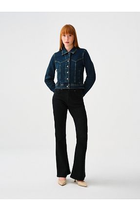 شلوار جین مشکی زنانه پاچه لوله تفنگی Loft - کد 857997645