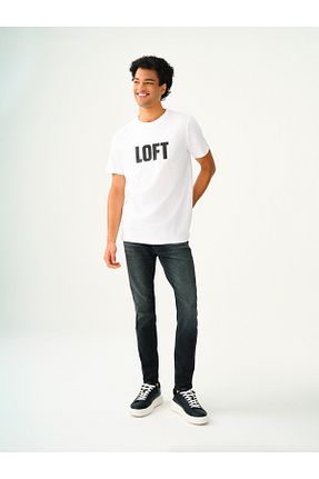 تیشرت سفید مردانه رگولار Loft - کد 859031187