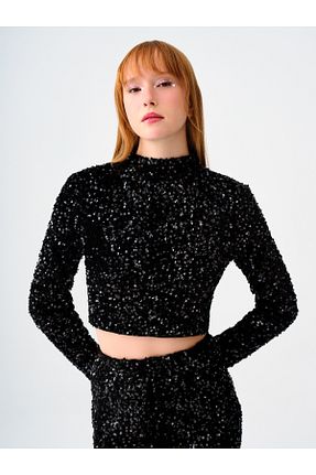 بلوز مشکی زنانه ساده Loft - کد 859029482