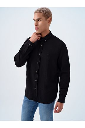 پیراهن مشکی مردانه رگولار Loft - کد 922270585