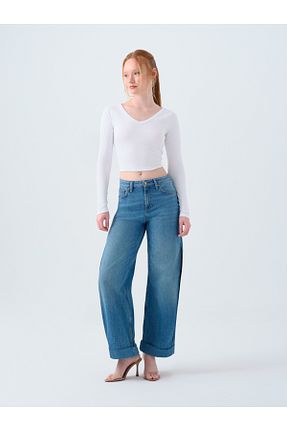 بلوز سفید زنانه ساده Loft - کد 922270867