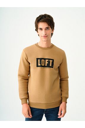 سوئیشرت قهوه ای مردانه ساده Loft - کد 859024953