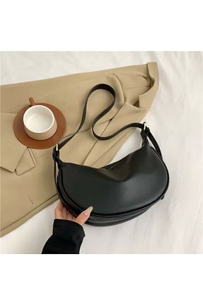 کیف دوشی مشکی زنانه چرم مصنوعی NBİBAGS - کد 895886620