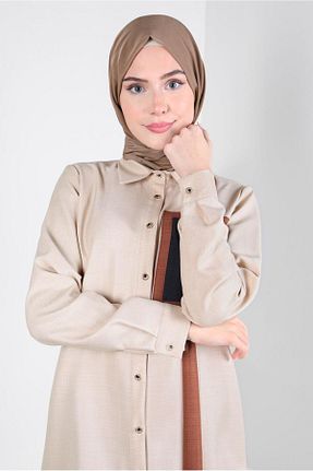 شال قهوه ای زنانه پلی استر Alvina - کد 798335239