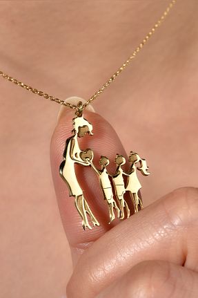 گردنبند نقره طلائی زنانه 925 عیار Nox Jewelry - کد 931374889