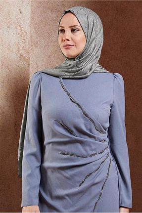 شال طوسی زنانه پلی استر Alvina - کد 871312367