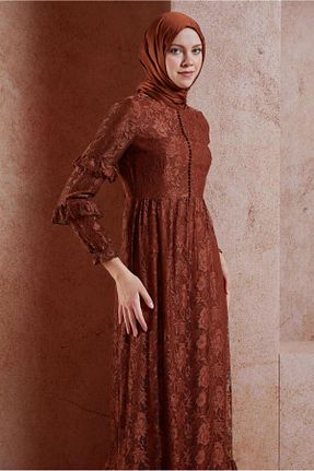 لباس حجاب زرشکی زنانه رگولار Alvina - کد 865662517