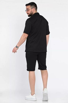 ست بالاتنه و پائین تنه مشکی مردانه بافتنی MİSHAR İTALİA - کد 931386179