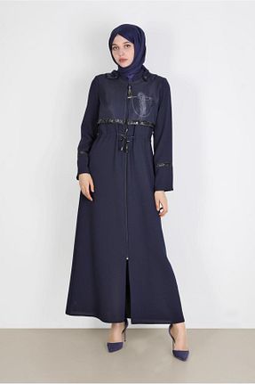 مانتو بلند حجاب سرمه ای زنانه Alvina - کد 804944848
