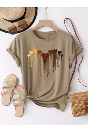 تیشرت بژ زنانه رگولار Trend Sizde - کد 806688536